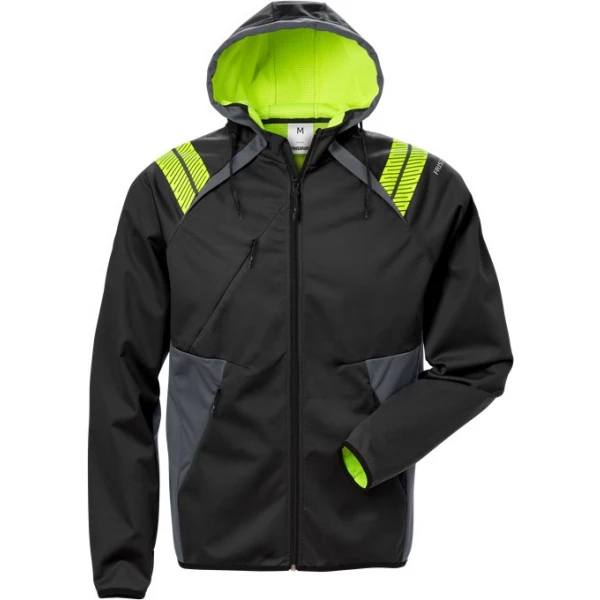 Softshell Fristads jakk kapuutsiga 7461BON must, 129475